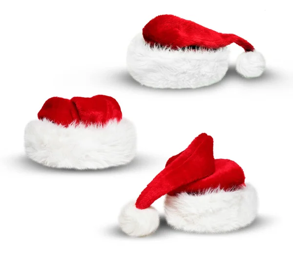 Cappello Babbo Natale Isolato Sfondo Bianco — Foto Stock