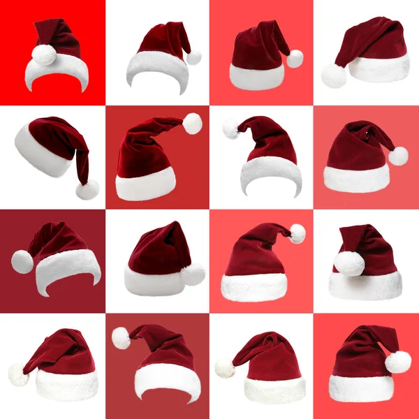 Санта Клаус Красном Фоне — стоковое фото