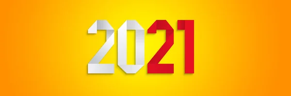 New Year 2019 Text Yellow Ribbon Blue Background Illustration — Stock Photo, Image