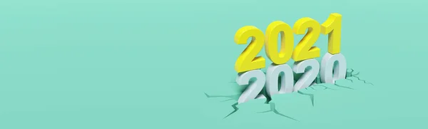 Illustration Ett Nytt 2018 Med Ett Antal 2020 — Stockfoto