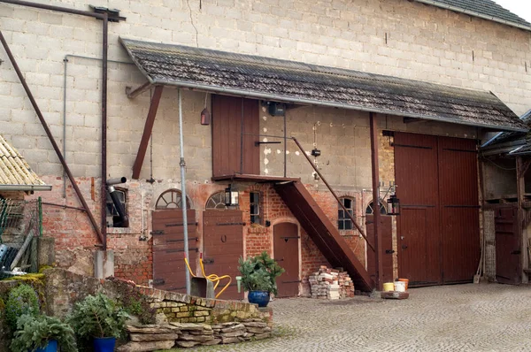 Ancienne Maison Bois Dans Village — Photo