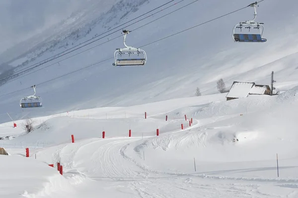 Skilift Den Bergen — Stockfoto