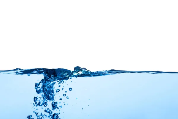 Abstract Schoon Stromend Rimpeloppervlak Vloeistof Lichtblauwe Watergolf Met Luchtbellen Een — Stockfoto