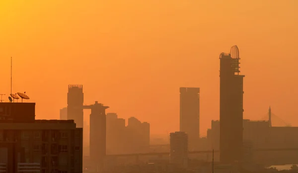 Air Pollution Bangkok Thailand Smog Fine Dust Pm2 Covered City — Stock Photo, Image