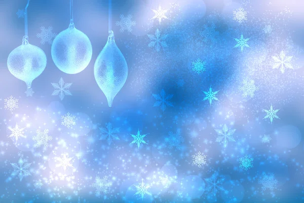 Шаблон Рождественской Открытки Abstract Festive Natural Light Blue Winter Christmas — стоковое фото