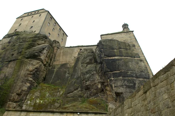 Burg Königstein Festung Elbsandsteingebirge — Stockfoto