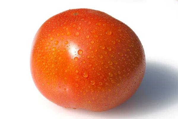 Ντομάτα Απομονωμένη Λευκό Φόντο — Φωτογραφία Αρχείου