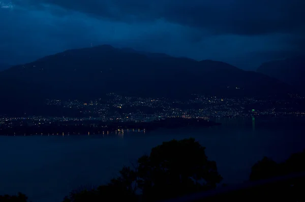 Bella Vista Notturna Della Città — Foto Stock