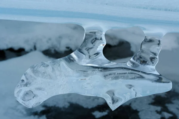 Hielo Orilla Del Río — Foto de Stock