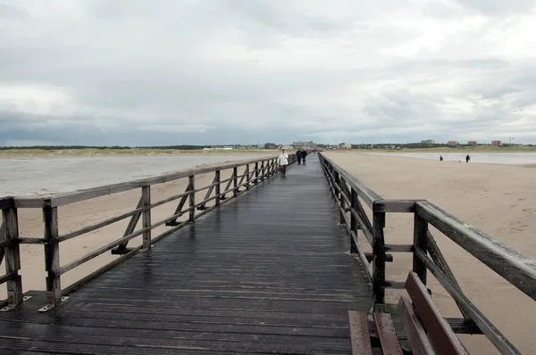 Steg Strandleben Weg Holzsteg Sankt Peter Ording — Zdjęcie stockowe