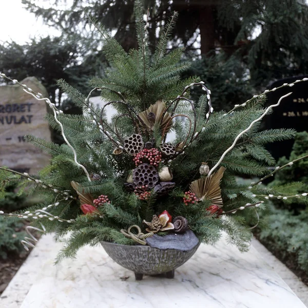 Weihnachtsdekoration Mit Dekorationen — Stockfoto