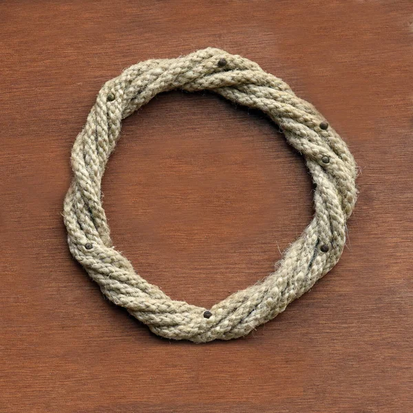 Rope Wooden Background — Stock Photo, Image