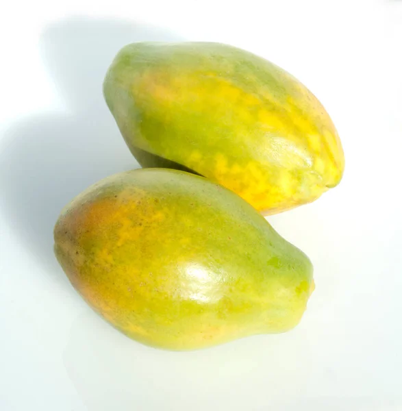 Frutta Fresca Mango Sfondo Bianco — Foto Stock