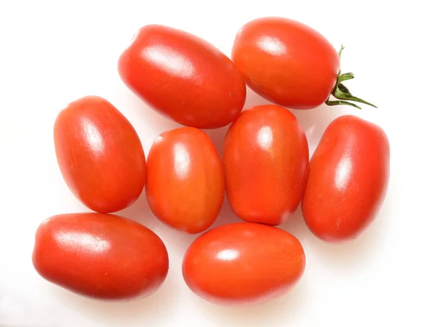 Pflaumentomato Pflaumen Buschtomate Ravello Tomate Lycopersicon Esculentum — Fotografia de Stock