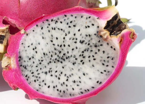 Dragon Fruit Witte Achtergrond — Stockfoto