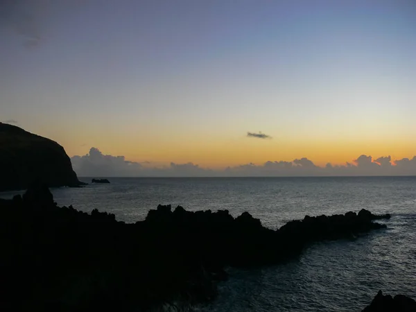 Hermoso Atardecer Sobre Mar —  Fotos de Stock