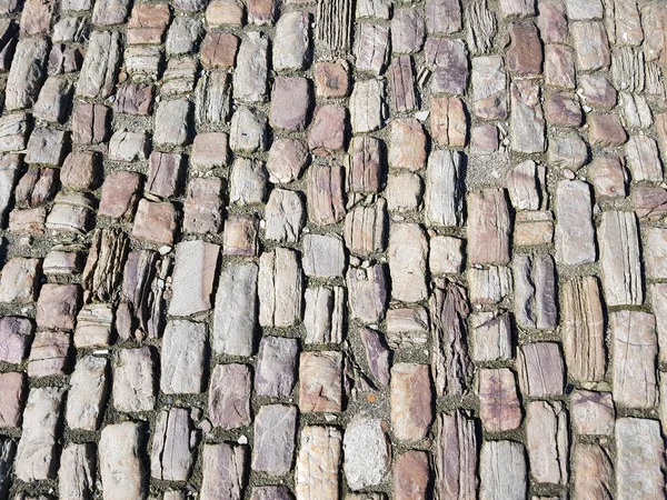 Textura Parede Pedra Com Pedras — Fotografia de Stock