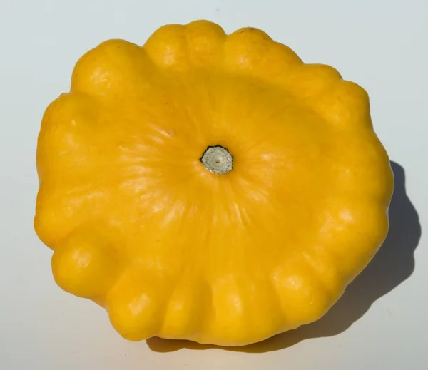 Fresh Yellow Pumpkin White Background — Stock Photo, Image