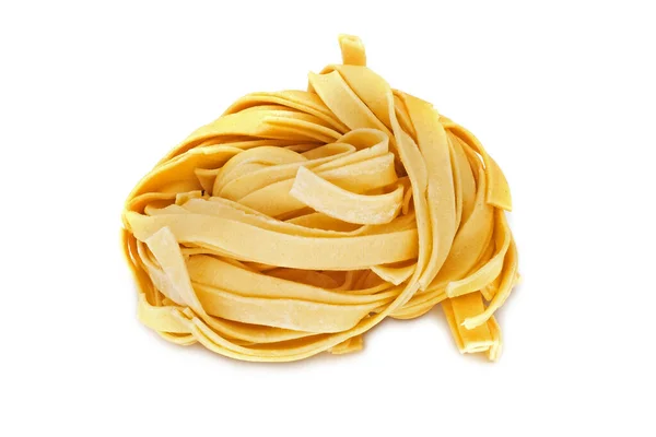 Pasta Cruda Isolata Fondo Bianco — Foto Stock