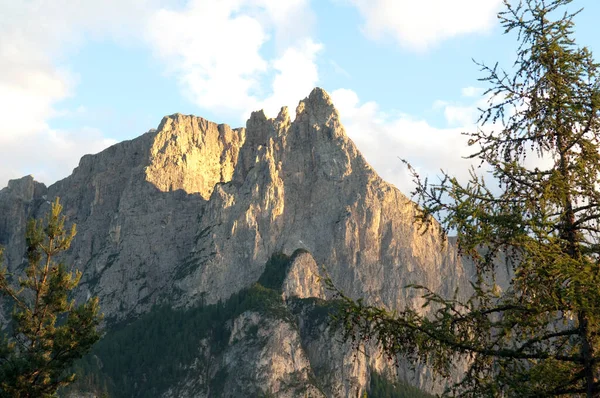 Santnerspitze Schlern Seiser Alm Dolomiten — Stock fotografie