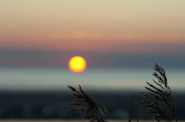 Krásný Západ Slunce Moři — Stock fotografie