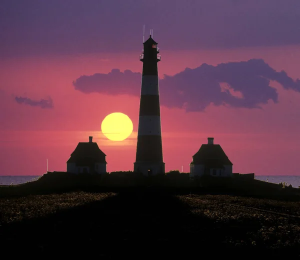 Atardecer Mar Sol Luna Cielo Luz — Foto de Stock