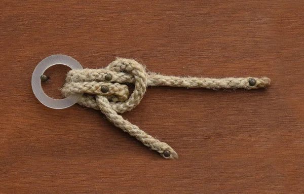 Rope Wooden Background — Stock Photo, Image