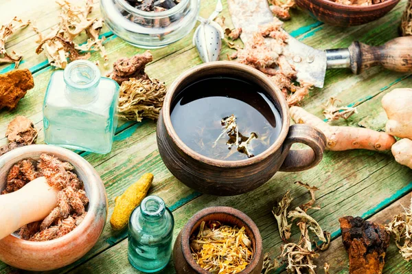 Herbal Tea Wide Range Medicinal Herbs Roots Bark Herbal Medicine — Stock Photo, Image
