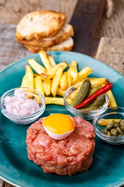 Hamburguesas Caseras Con Carne Verduras — Foto de Stock