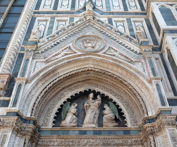 Portal Bocznej Ścianie Cattedrale Santa Maria Del Fiore Florencja Włochy — Zdjęcie stockowe