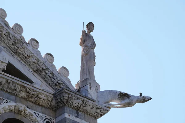 Estatua Portal Catedral Pisa Italia —  Fotos de Stock