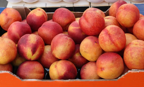 Fresh Peaches Market — Stock Photo, Image