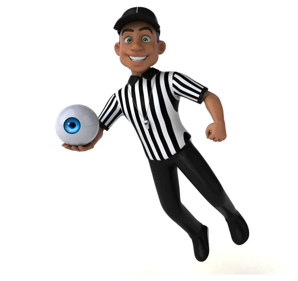 Fun Illustration Cartoon Referee — Stock Photo, Image