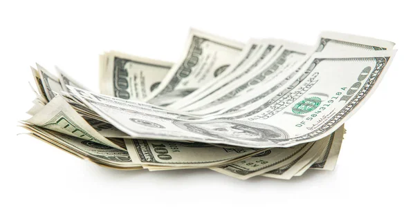 Money Dollar Isolated White Background — Stock Photo, Image
