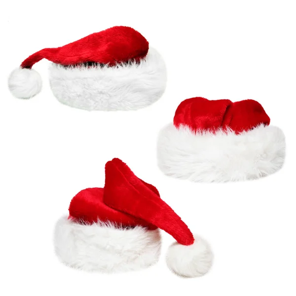 Cappello Babbo Natale Isolato Sfondo Bianco — Foto Stock