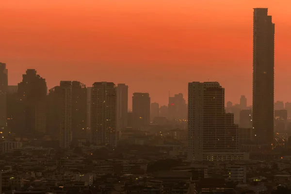 Air Pollution Bangkok Thailand Smog Fine Dust Pm2 Covered City — Stock Photo, Image