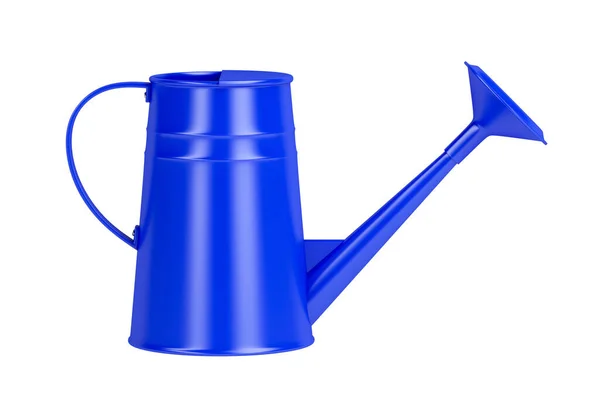 Blue Watering Can Isolated White Background — Stock Photo, Image