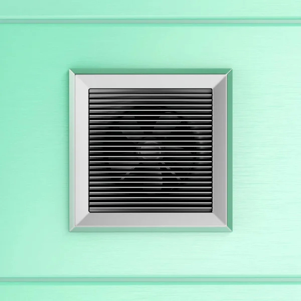 Výfukový Ventilátor Namontovaný Dlaždicích Koupelně Pohled Zepředu — Stock fotografie