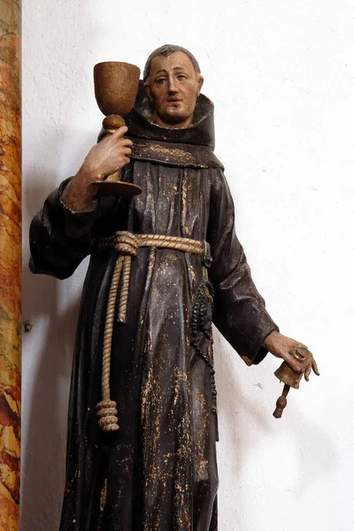 Staty Saint Pascal Marches Saint Anthony Altare Kyrkan Saint Leonard — Stockfoto