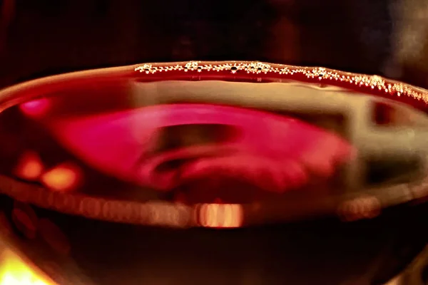 Kırmızı Şarap Bardağını Kapat — Stok fotoğraf