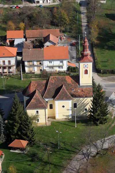 Plébánia Templom Szent Francis Xavier Vugrovec Horvátország — Stock Fotó