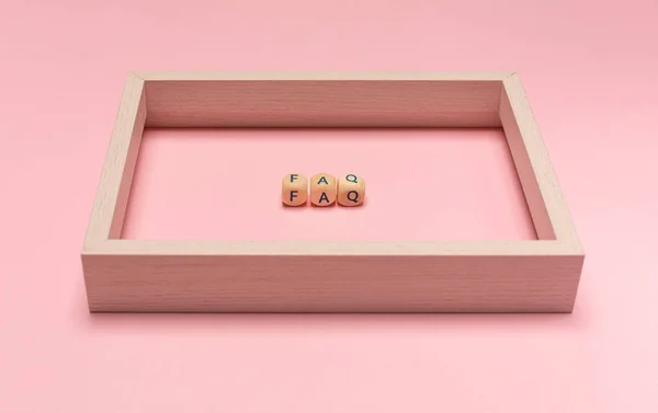 Wooden Cubes Word Love Pink Background — Stock Photo, Image