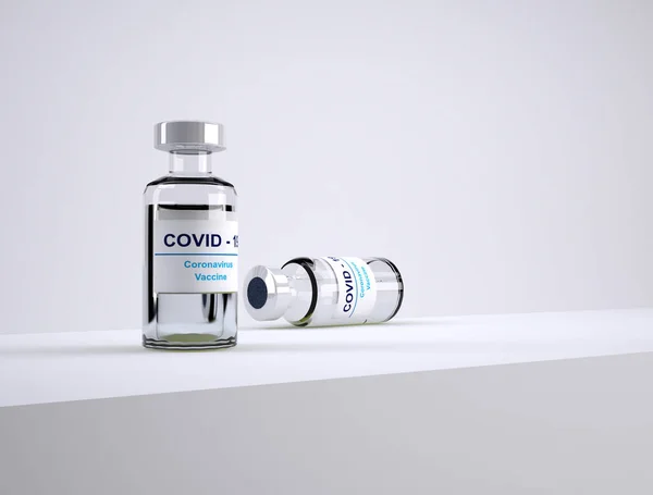 Vaccino Covid Rendering Conten Medicinale — Foto Stock