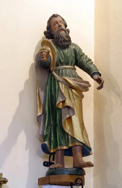 Святий Павло Апостол Статуя Церкві Святого Франциска Ксав Єра Вугровеці — стокове фото