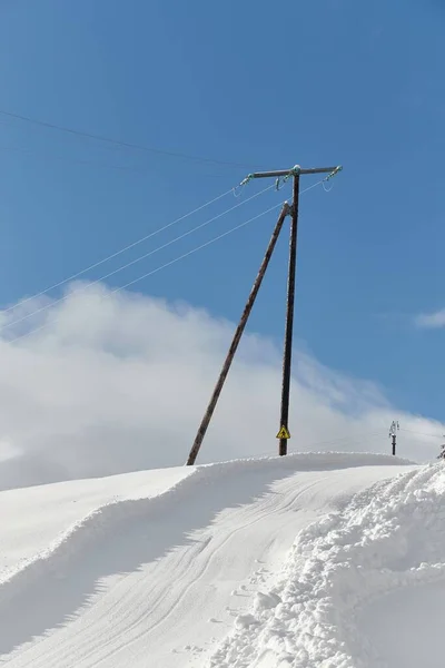 Skilift Den Bergen — Stockfoto