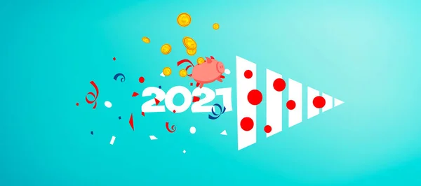 Koncepcja Nowego Roku 2019 Papierowymi Balonami Konfetti Renderowanie — Zdjęcie stockowe