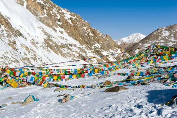 Colored Rags Rope Tibet Rituals Beliefs — Stock Photo, Image