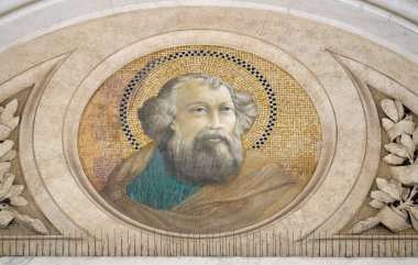 Apostle Saint James the Great, mosaic in the basilica of Saint Paul Outside the Walls, Rome, Italy clipart