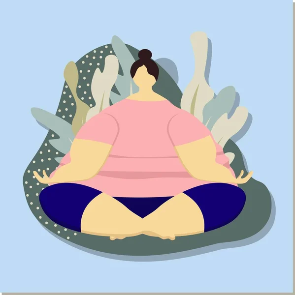Pose Yoga Mujer Haciendo Ejercicios Con Una Pelota Ilustración Vectorial —  Fotos de Stock