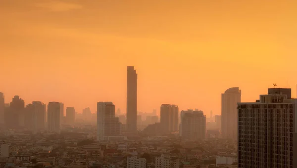 Air Pollution Bangkok Thailand Smog Fine Dust Pm2 Covered City — Stock Photo, Image